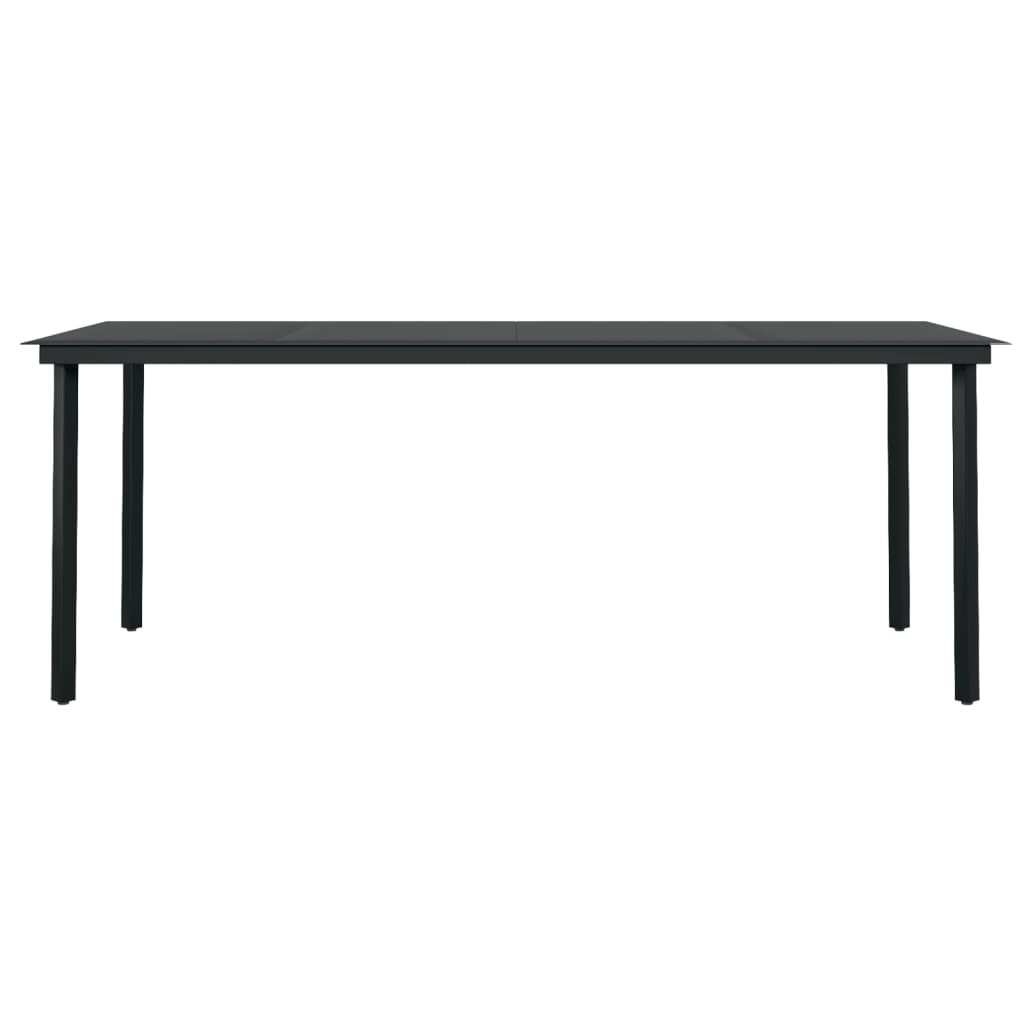 3099129 vidaXL 7 Piece Garden Dining Set Black (3x48566+318748+318763)