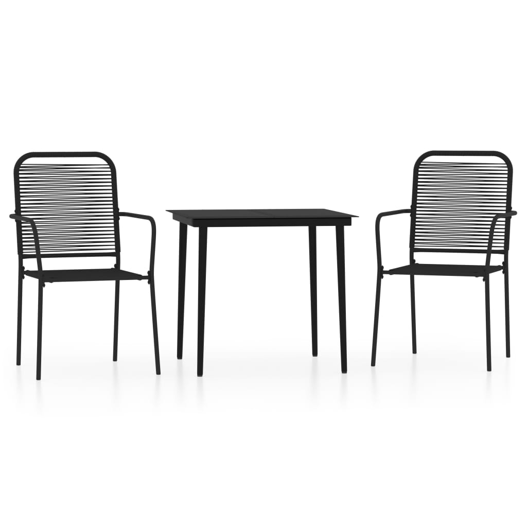 Dining Set | Black | Steel | Medium | Durable | Garden Dining Set