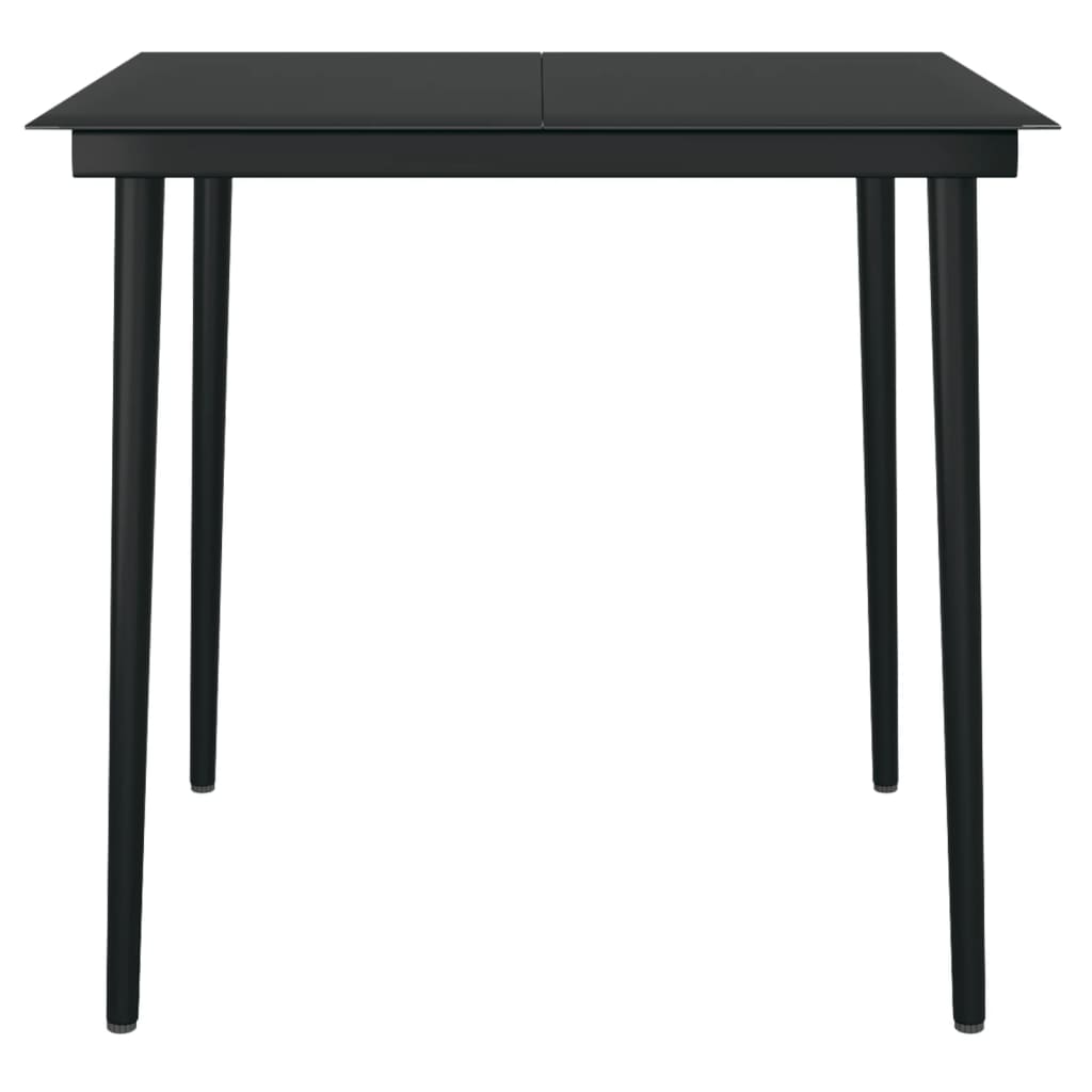 Dining Set | Black | Powder-coated steel, glass, cotton rope | Standard