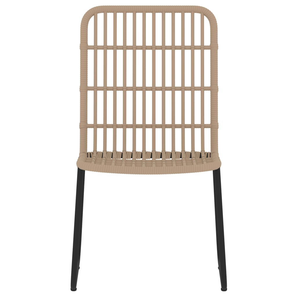 Dining Set | Oak and Black | PE Rattan and Powder-Coated Steel
