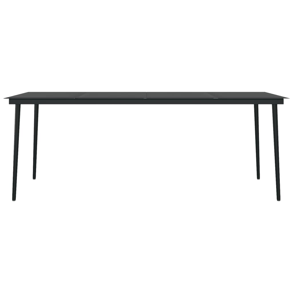 Garden Dining Set | Black | PE rattan | Large | Durable