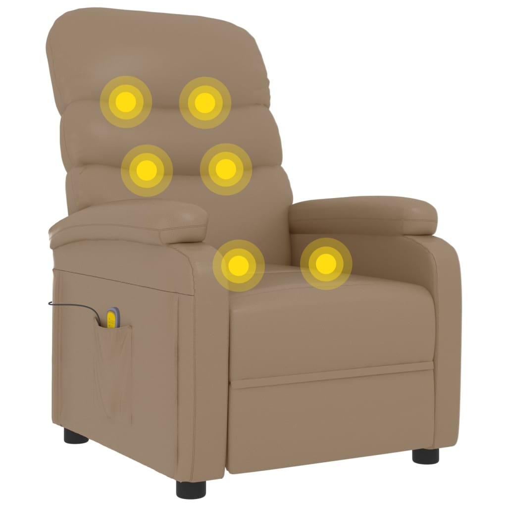 Massage Chair Cappuccino Faux Leather