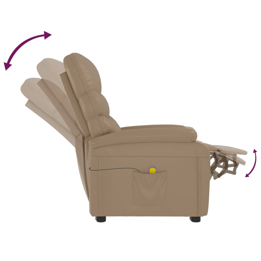 Massage Chair Cappuccino Faux Leather