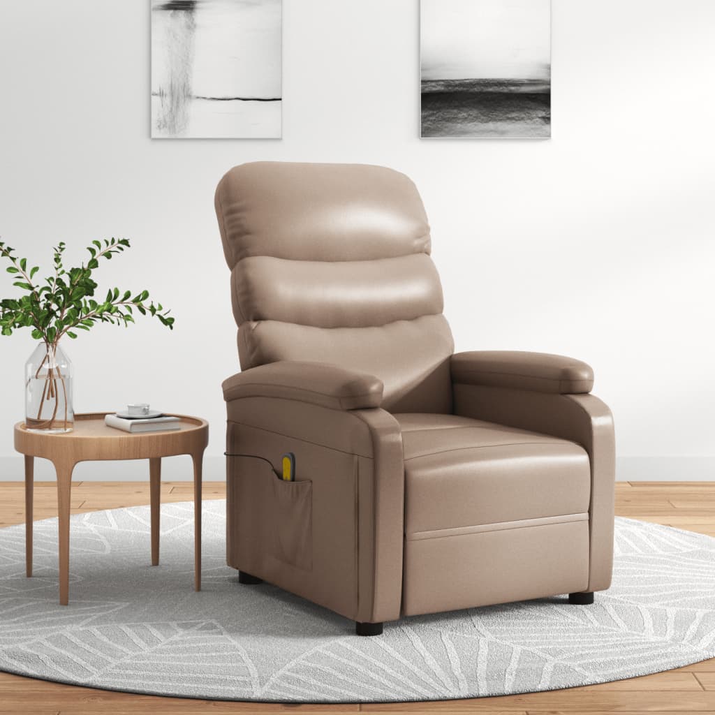 Massage Chair Cappuccino Faux Leather