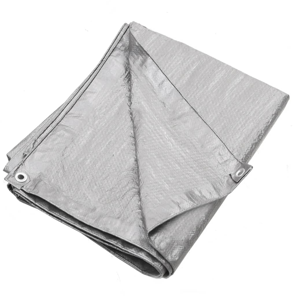 vidaXL Tarpaulin 90 g/m² 6x10 m Grey HDPE