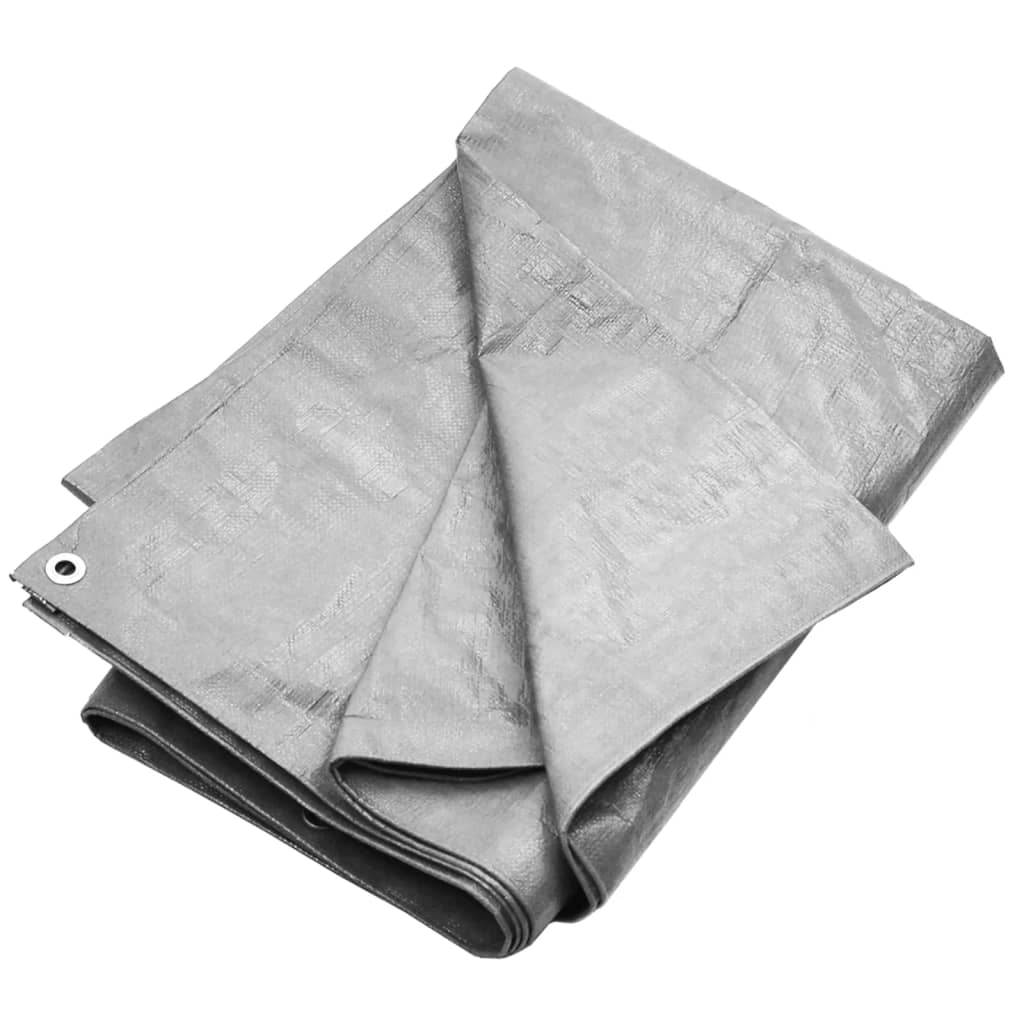 vidaXL Tarpaulin 180 g/m² 3x5 m Grey HDPE