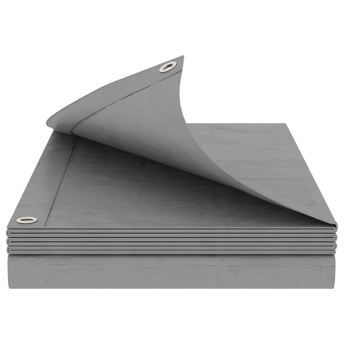 151502 vidaXL Tarpaulin 260 g/m² 4x4 m Grey HDPE