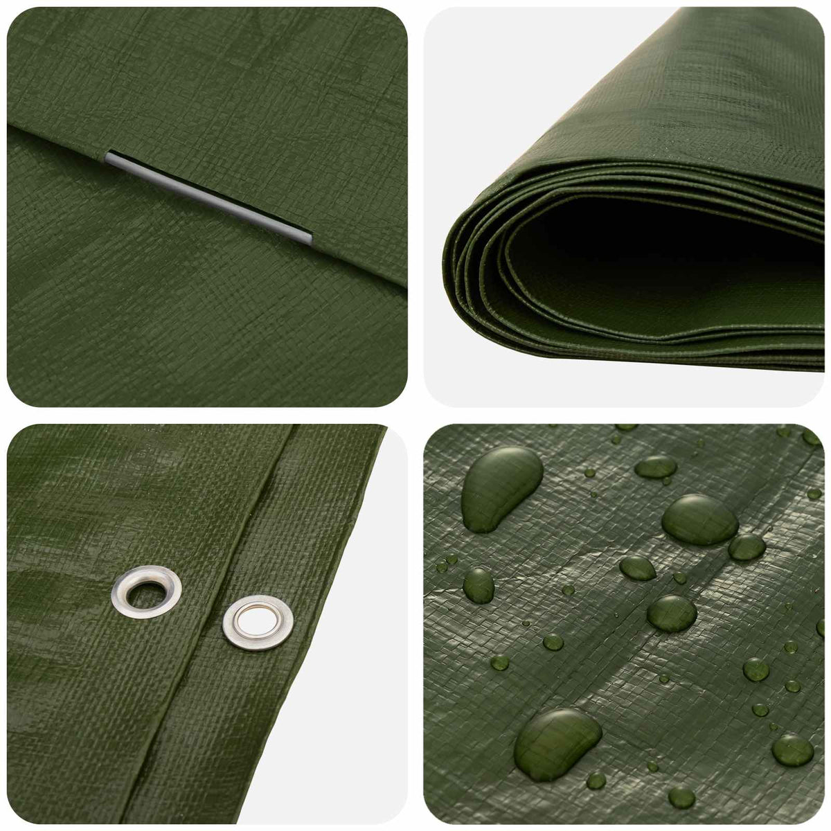 151534 vidaXL Tarpaulin 180 g/m² 4x4 m Green HDPE