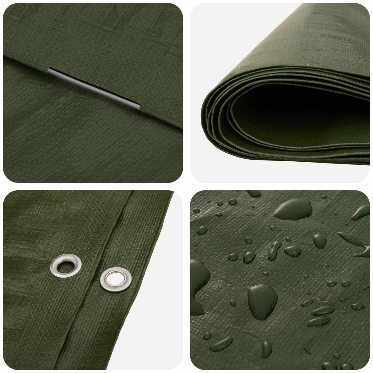 151545 vidaXL Tarpaulin 260 g/m² 2x3 m Green HDPE