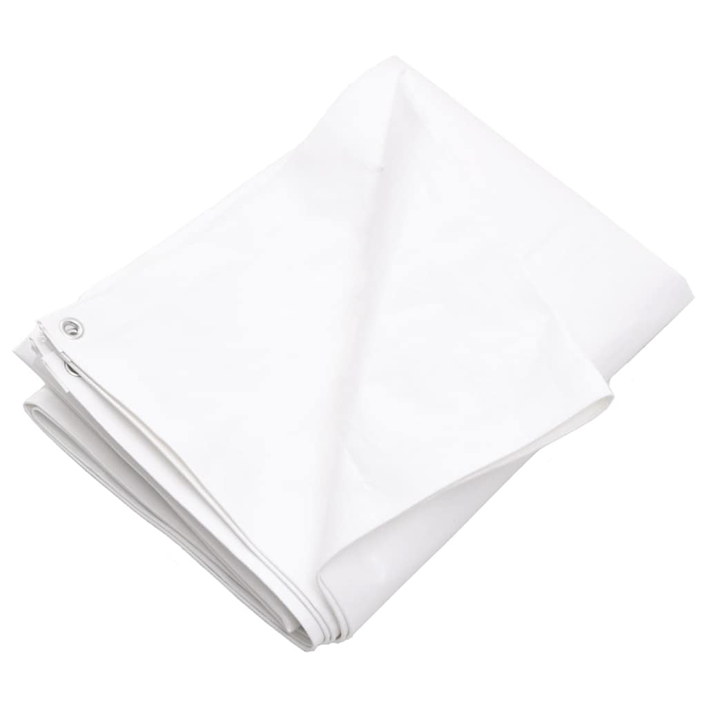 151602 vidaXL Tarpaulin 260 g/m² 6x6 m White HDPE