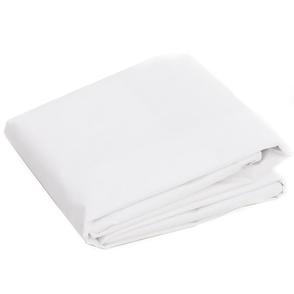 151602 vidaXL Tarpaulin 260 g/m² 6x6 m White HDPE