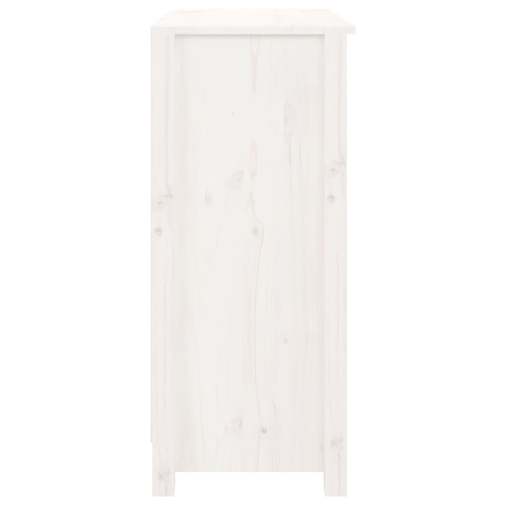 vidaXL Sideboard White 70x35x80 cm Solid Wood Pine