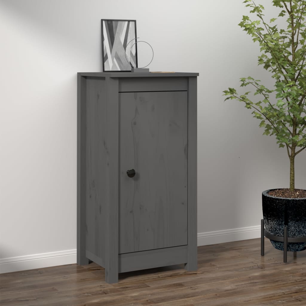 vidaXL Sideboard Grey 39x35x80 cm Solid Wood Pine