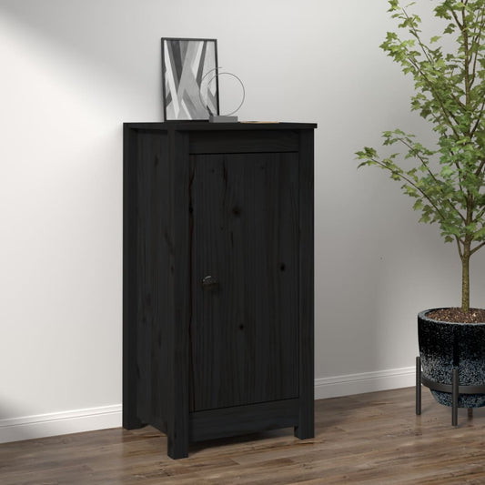 Buffet Noir 40x35x80 cm Bois Massif Pin