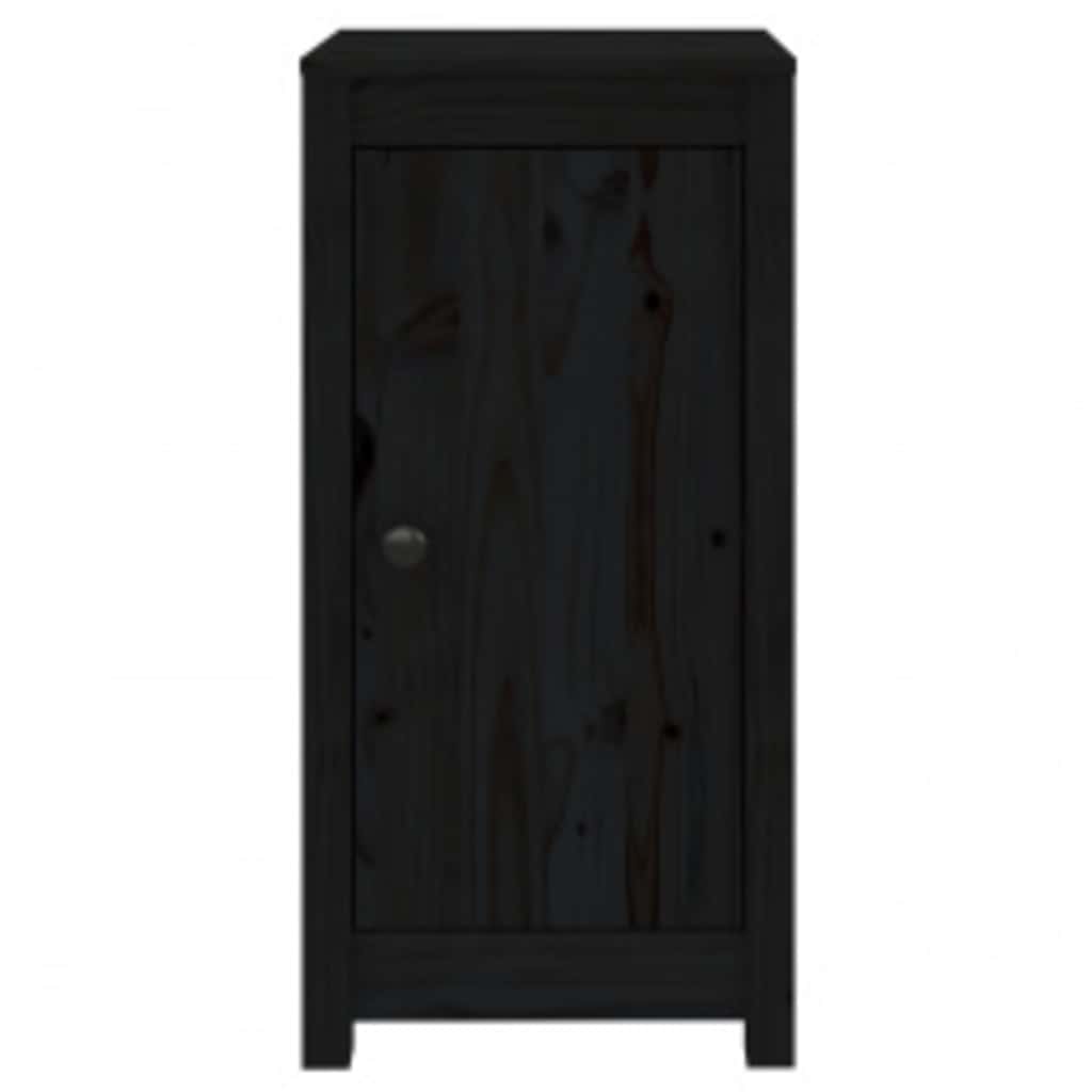 Sideboards 2 pcs Black 39x35x80 cm Solid Wood Pine