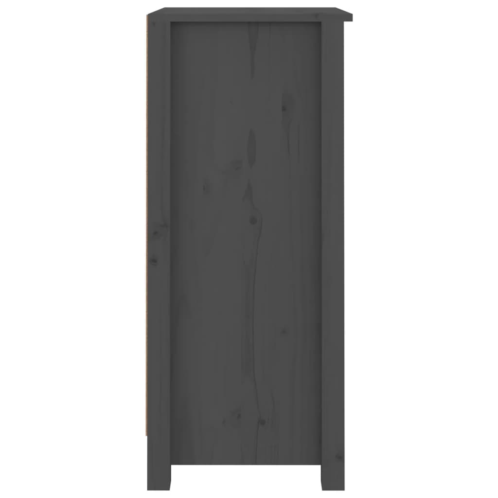 813744 vidaXL Sideboards 2 pcs Grey 40x35x80 cm Solid Wood Pine