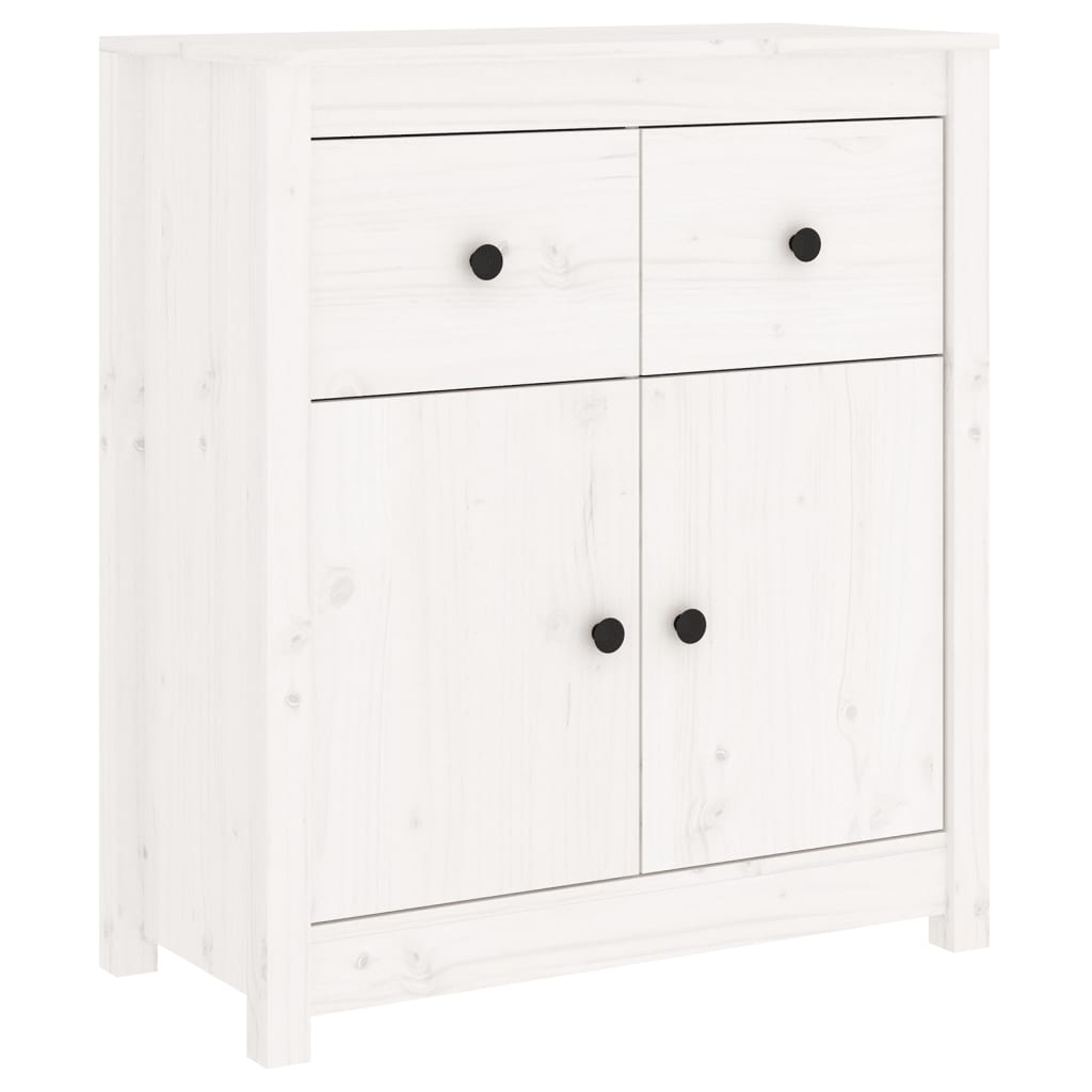 vidaXL Sideboard White 70x35x80 cm Solid Wood Pine