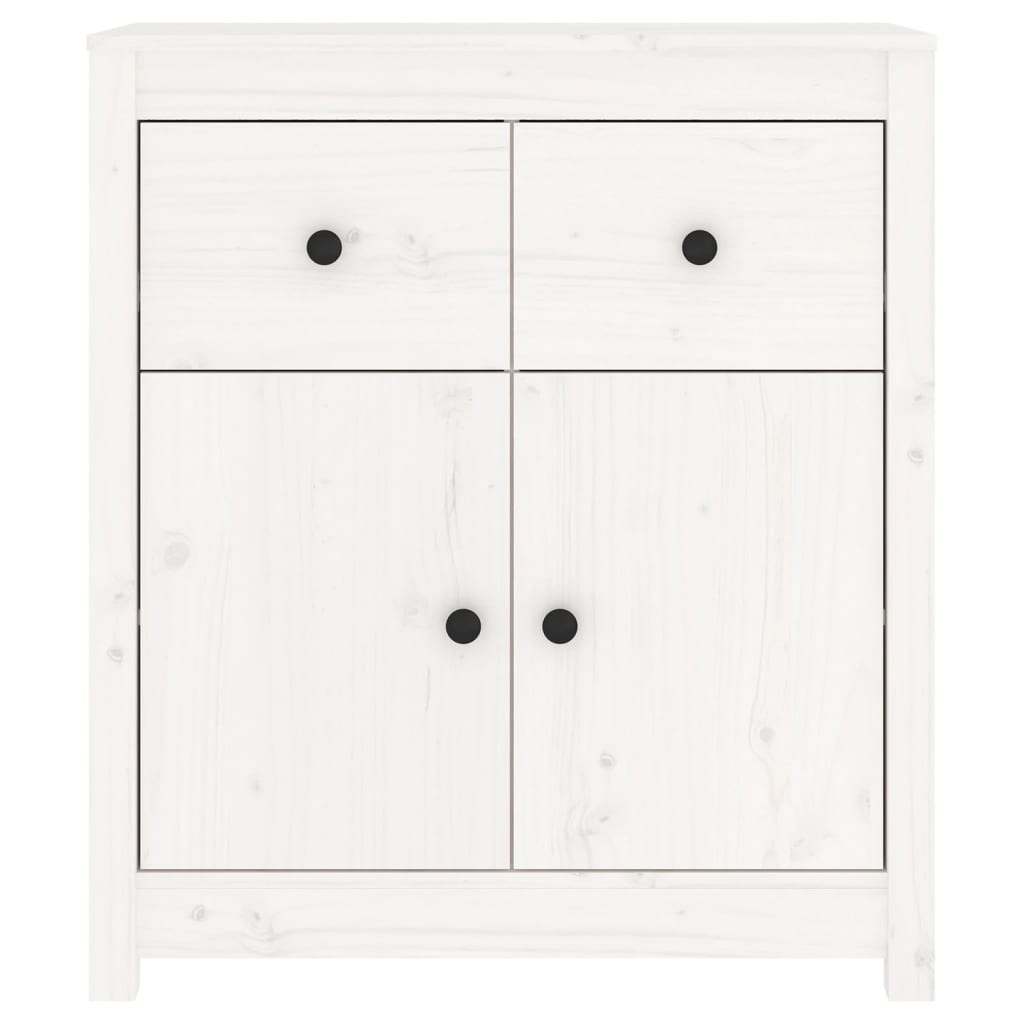 vidaXL Sideboard White 70x35x80 cm Solid Wood Pine