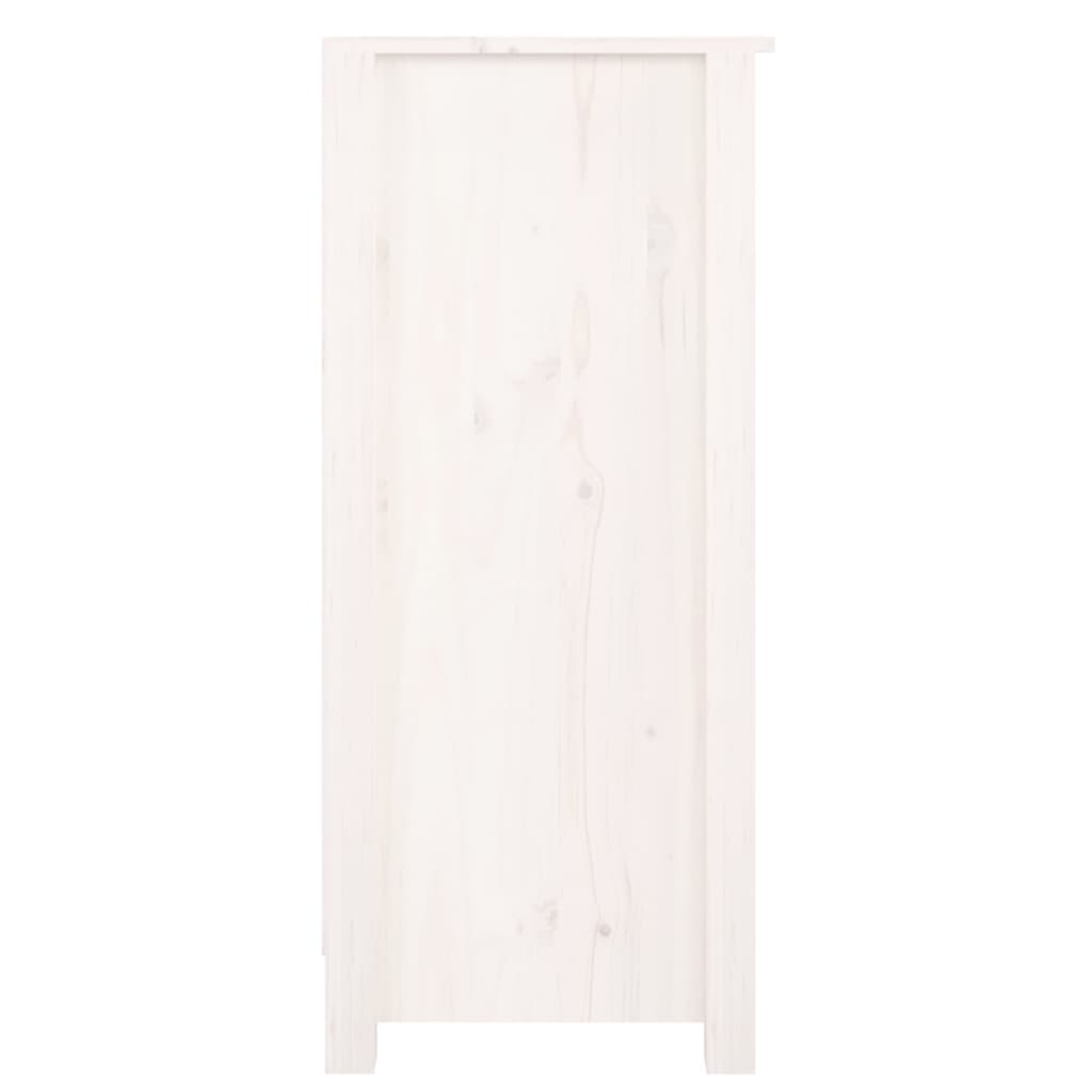 vidaXL Sideboard White 70x35x80 cm Solid Wood Pine