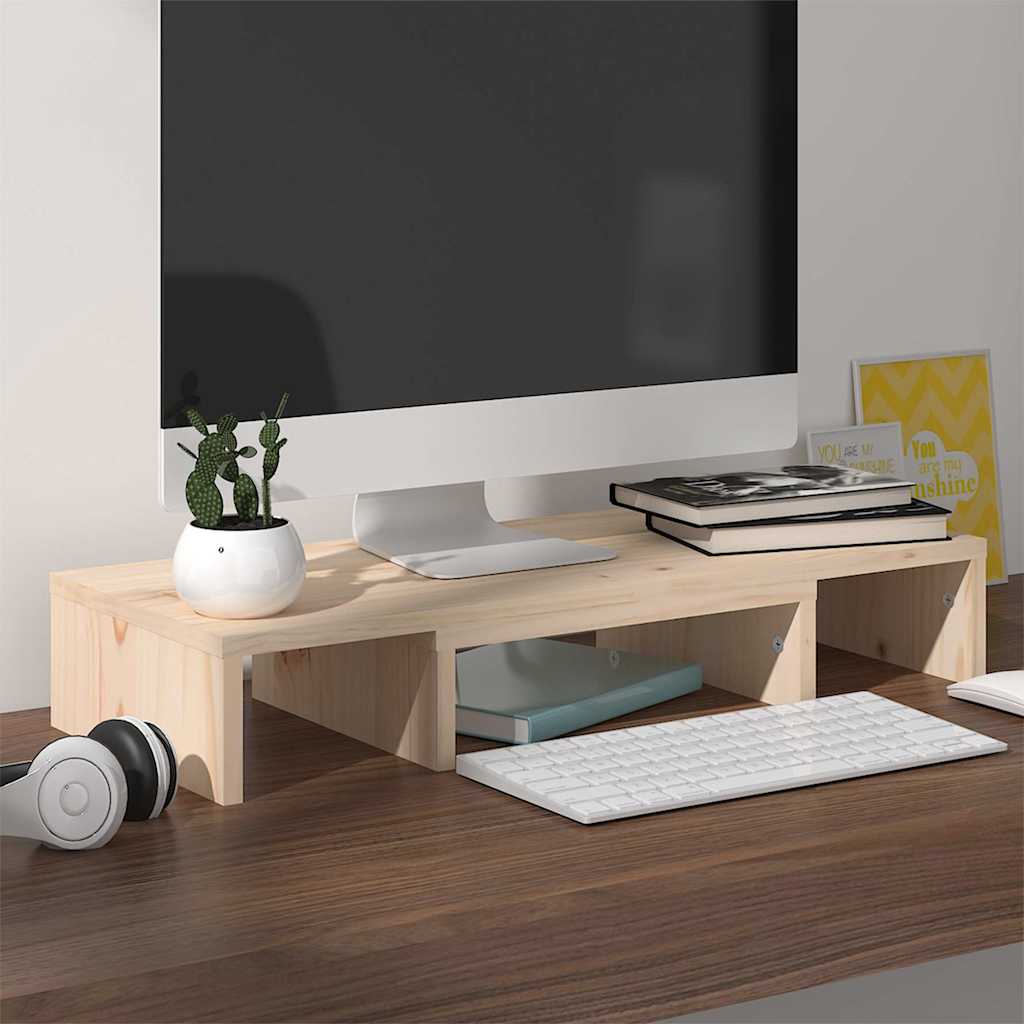 Monitor Stand 60x24x10,5 cm Solid Wood Pine