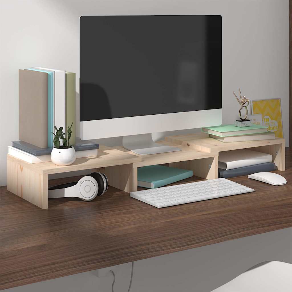 Monitor Stand 60x24x10,5 cm Solid Wood Pine