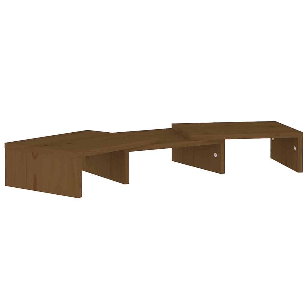 vidaXL Monitor Stand Honey Brown 60x24x10.5 cm Solid Wood Pine