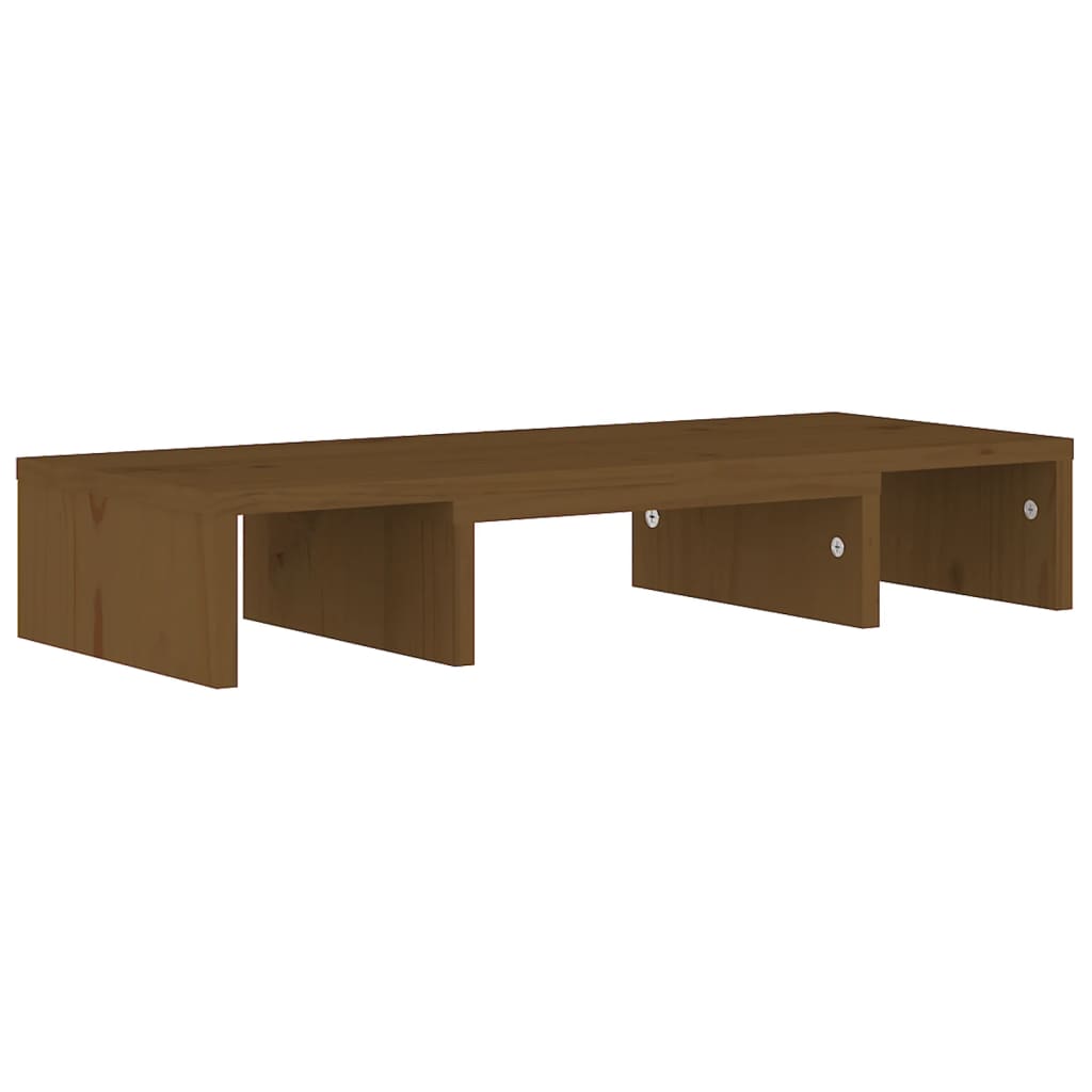 vidaXL Monitor Stand Honey Brown 60x24x10.5 cm Solid Wood Pine