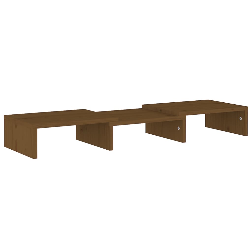 vidaXL Monitor Stand Honey Brown 60x24x10.5 cm Solid Wood Pine