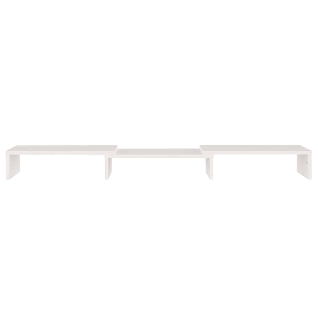 vidaXL Monitor Stand White 80x24x10.5 cm Solid Wood Pine