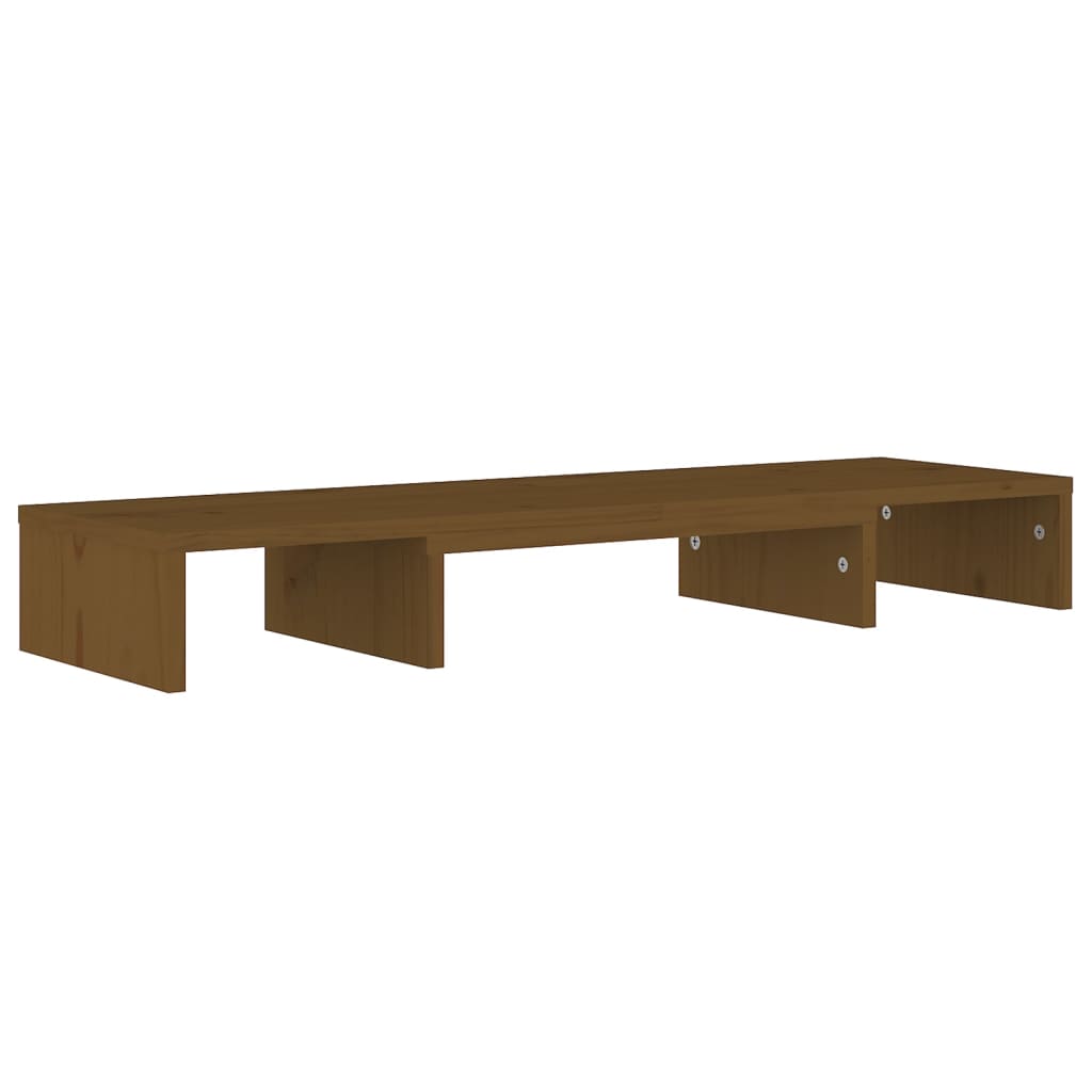 vidaXL Monitor Stand Honey Brown 80x24x10.5 cm Solid Wood Pine