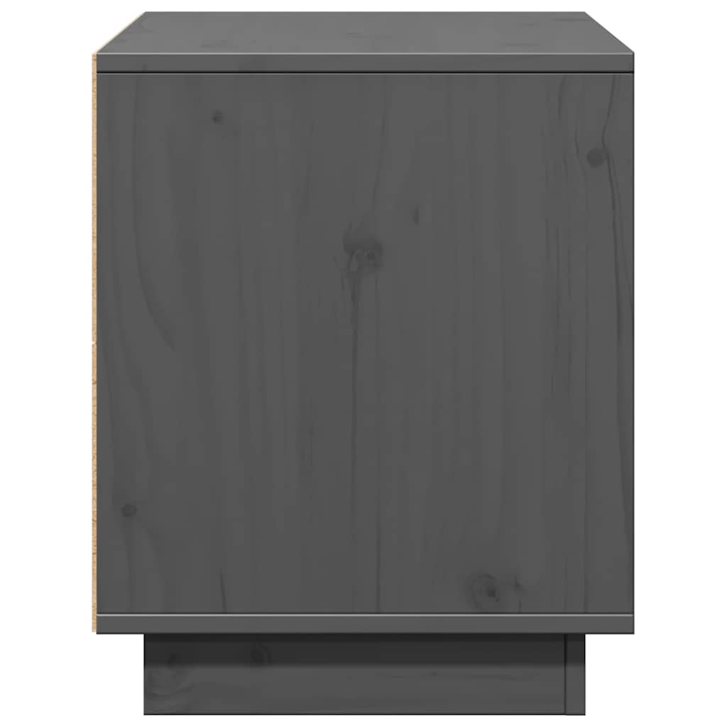 TV Cabinet Grey 74x35x44 cm Solid Wood Pine