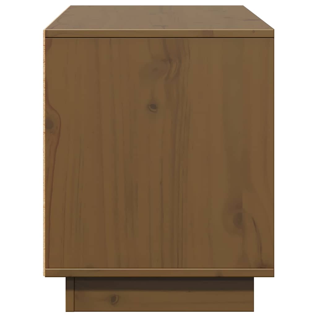TV Cabinet Honey Brown 110,5x35x44 cm Solid Wood Pine