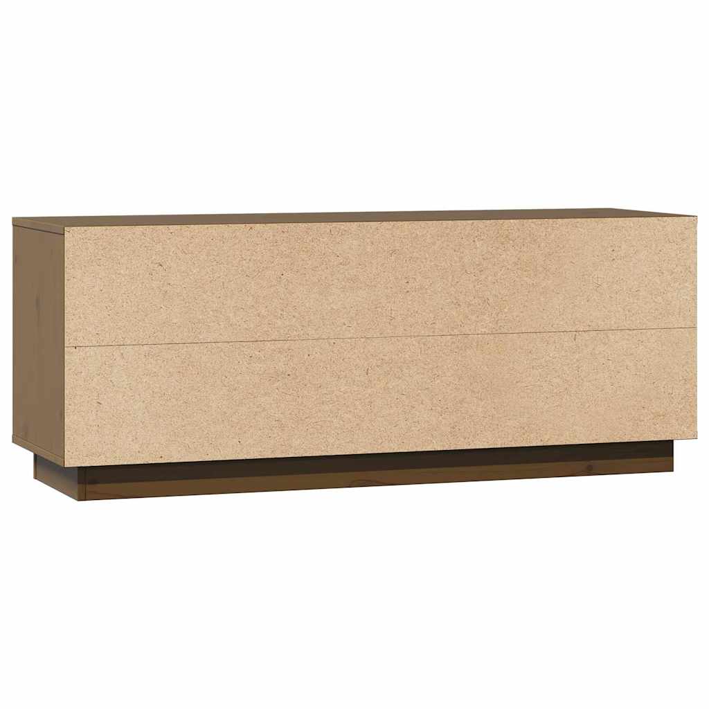 TV Cabinet Honey Brown 110,5x35x44 cm Solid Wood Pine