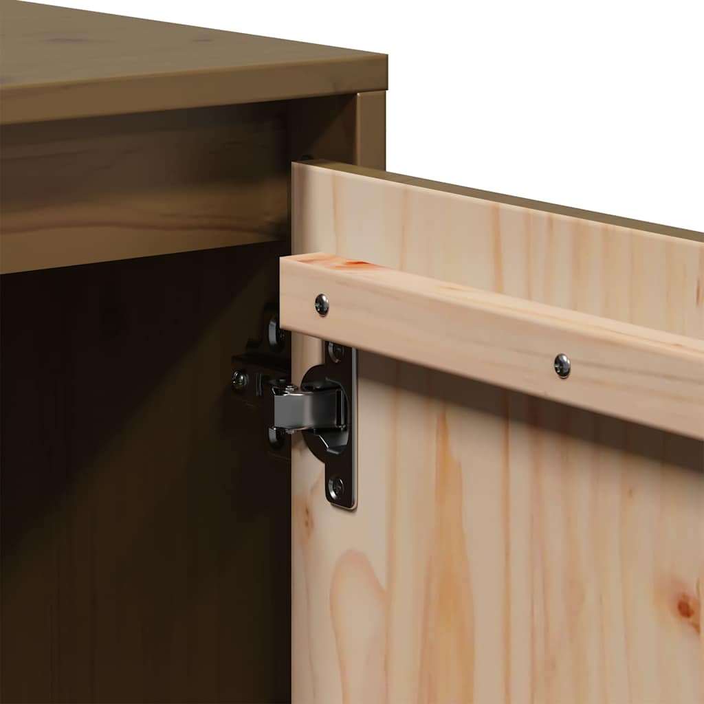TV Cabinet Honey Brown 110,5x35x44 cm Solid Wood Pine