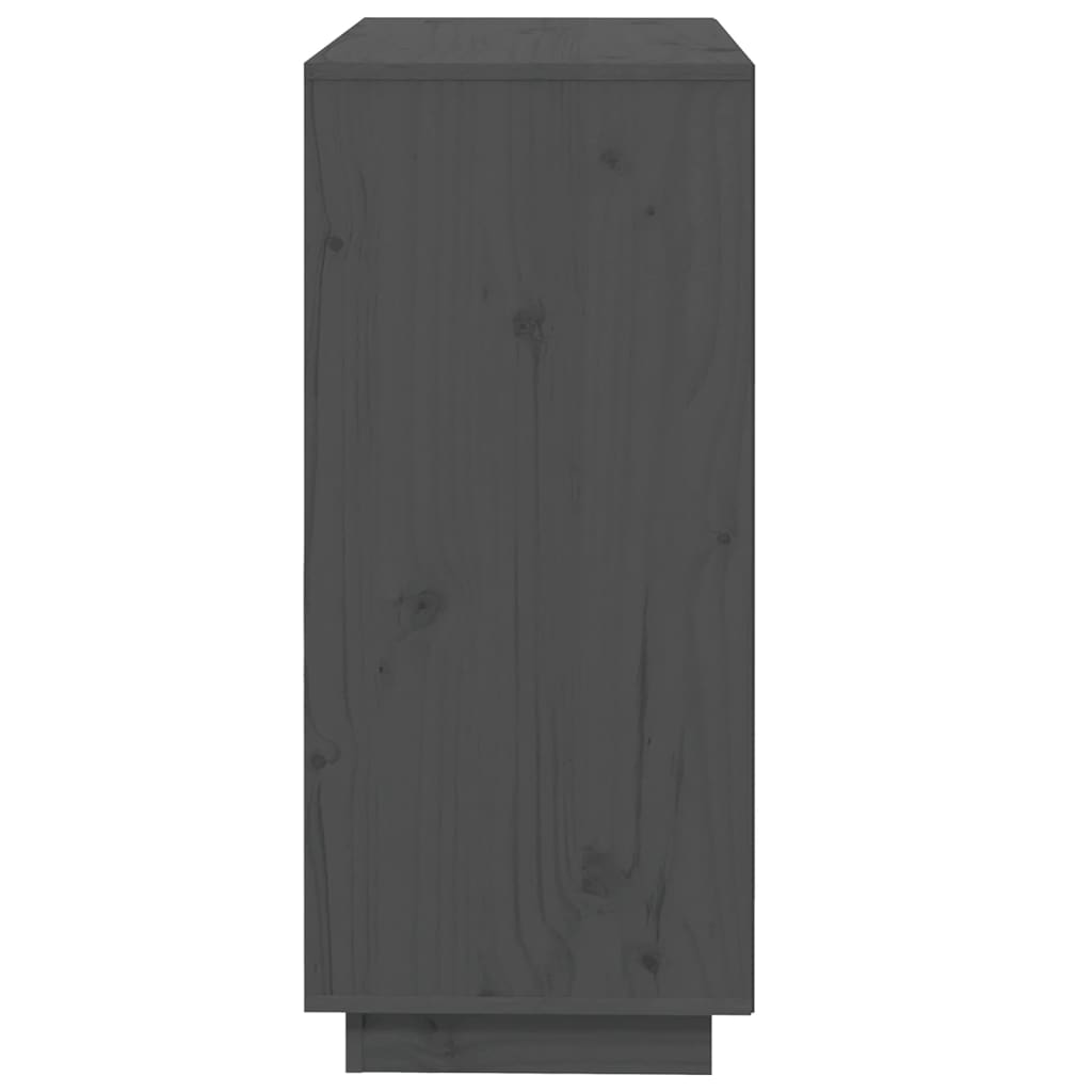 Sideboard Grey 74x35x80 cm Solid Wood Pine