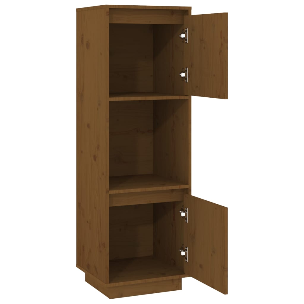 Highboard Honey Brown 38x35x117 cm Solid Wood Pine