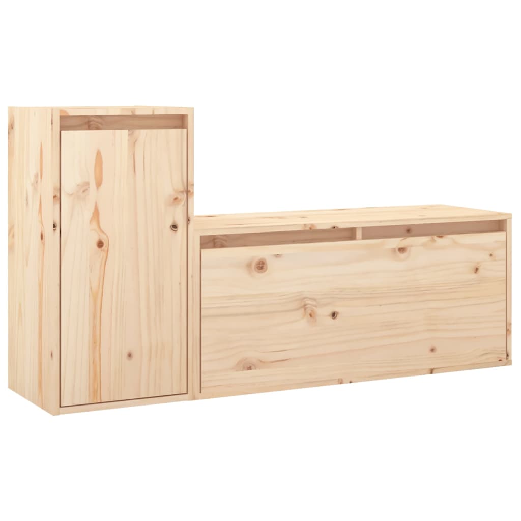 vidaXL TV Cabinets 2 pcs Solid Wood Pine