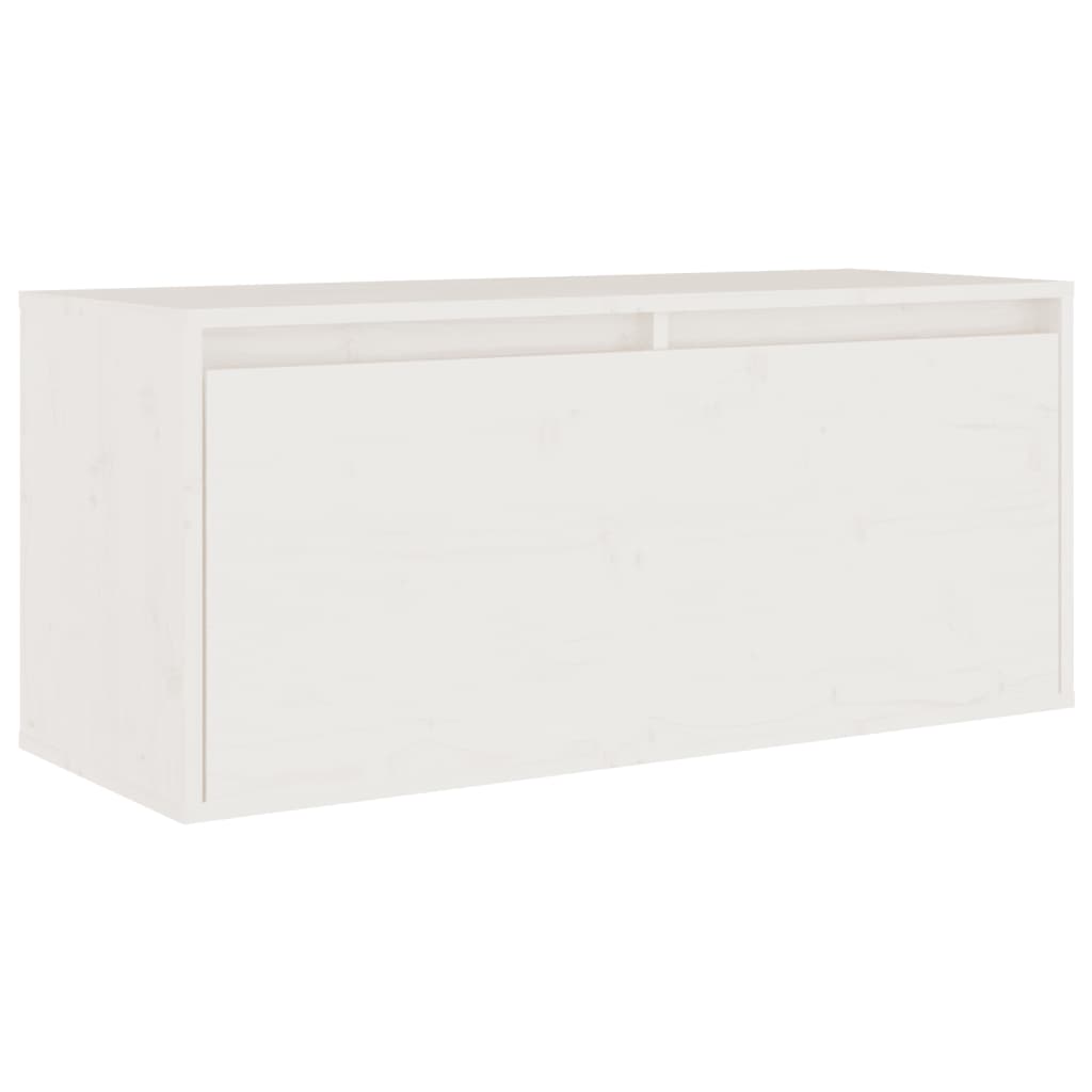 vidaXL TV Cabinets 2 pcs White Solid Wood Pine