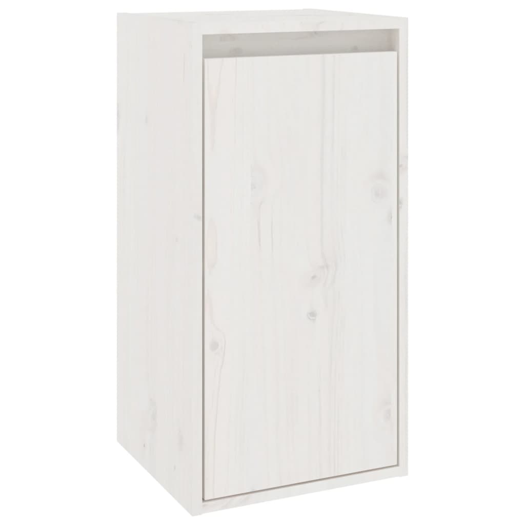 vidaXL TV Cabinets 2 pcs White Solid Wood Pine