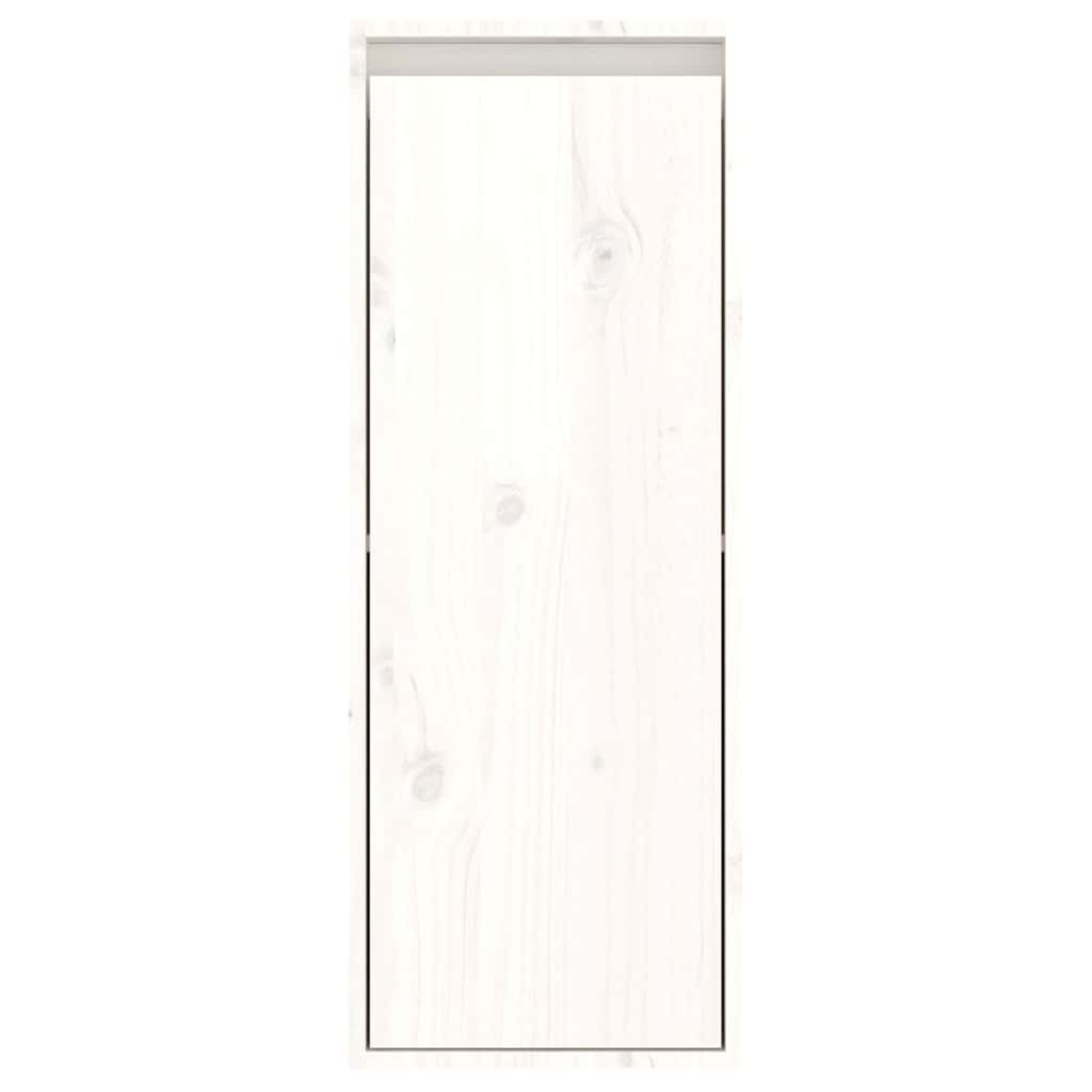 2 Piece TV Cabinet Set White Solid Wood Pine
