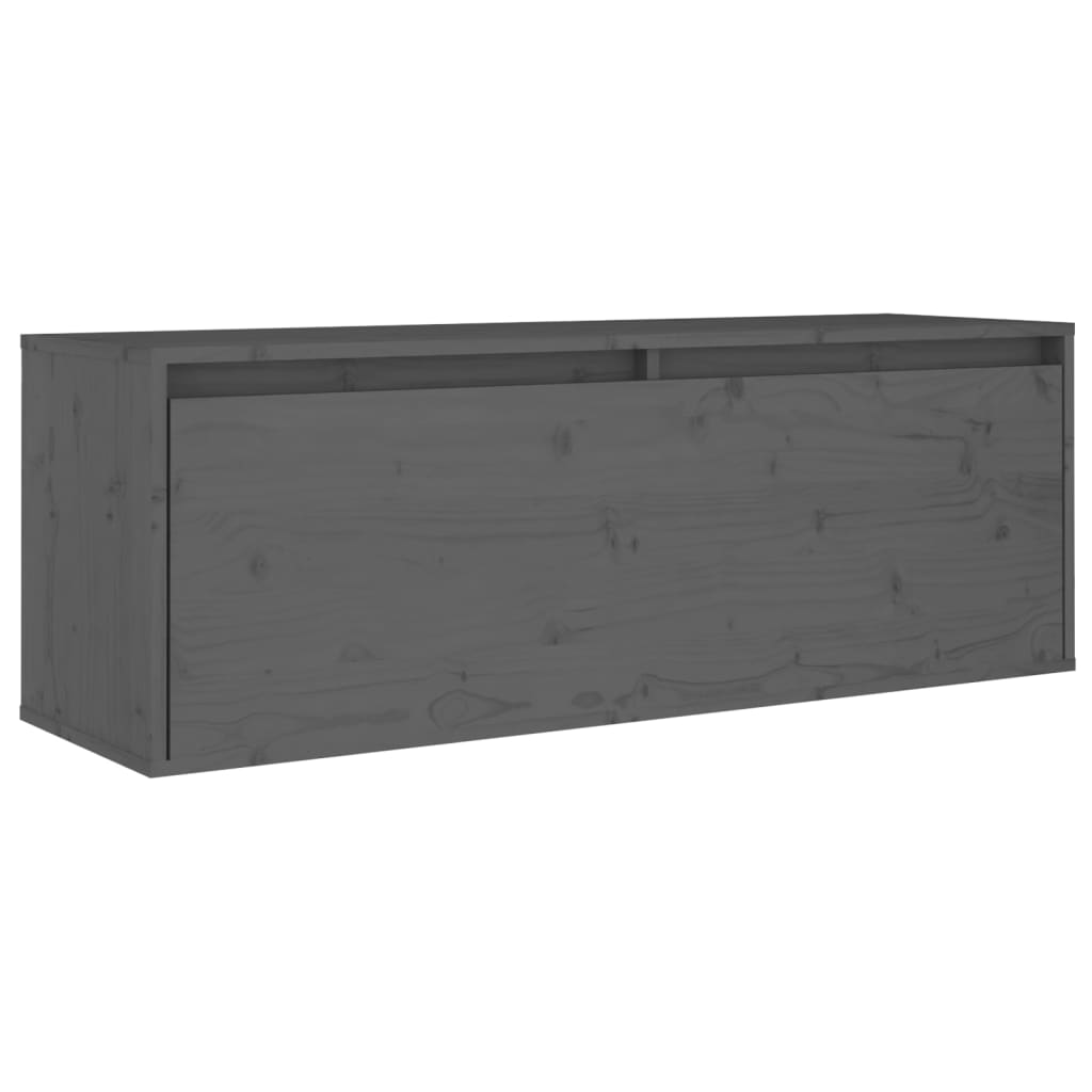 vidaXL TV Cabinets 2 pcs Grey Solid Wood Pine