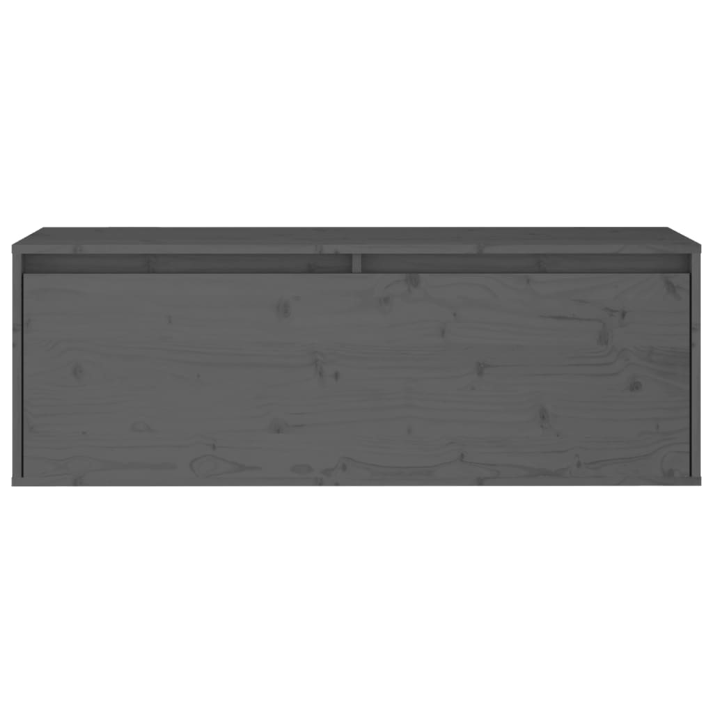 vidaXL TV Cabinets 2 pcs Grey Solid Wood Pine