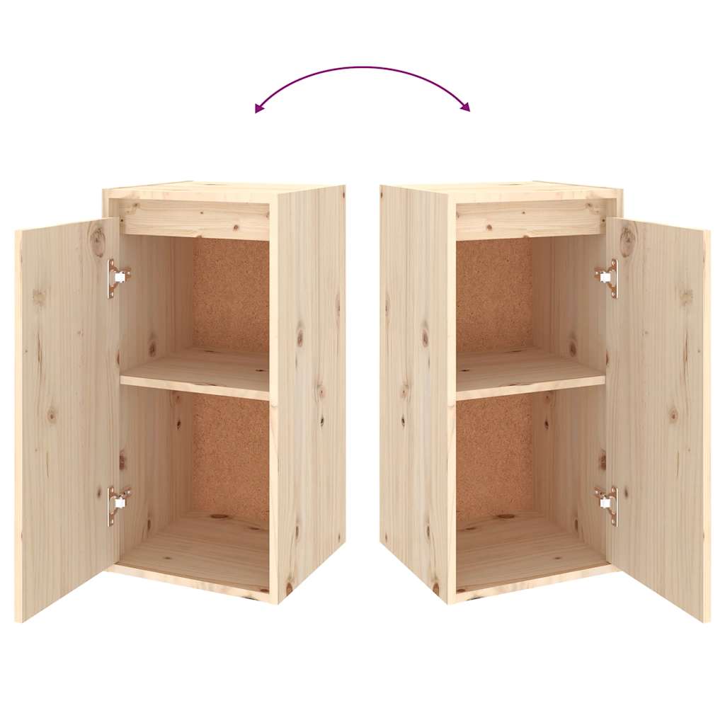 TV Cabinets 2 pcs Solid Wood Pine