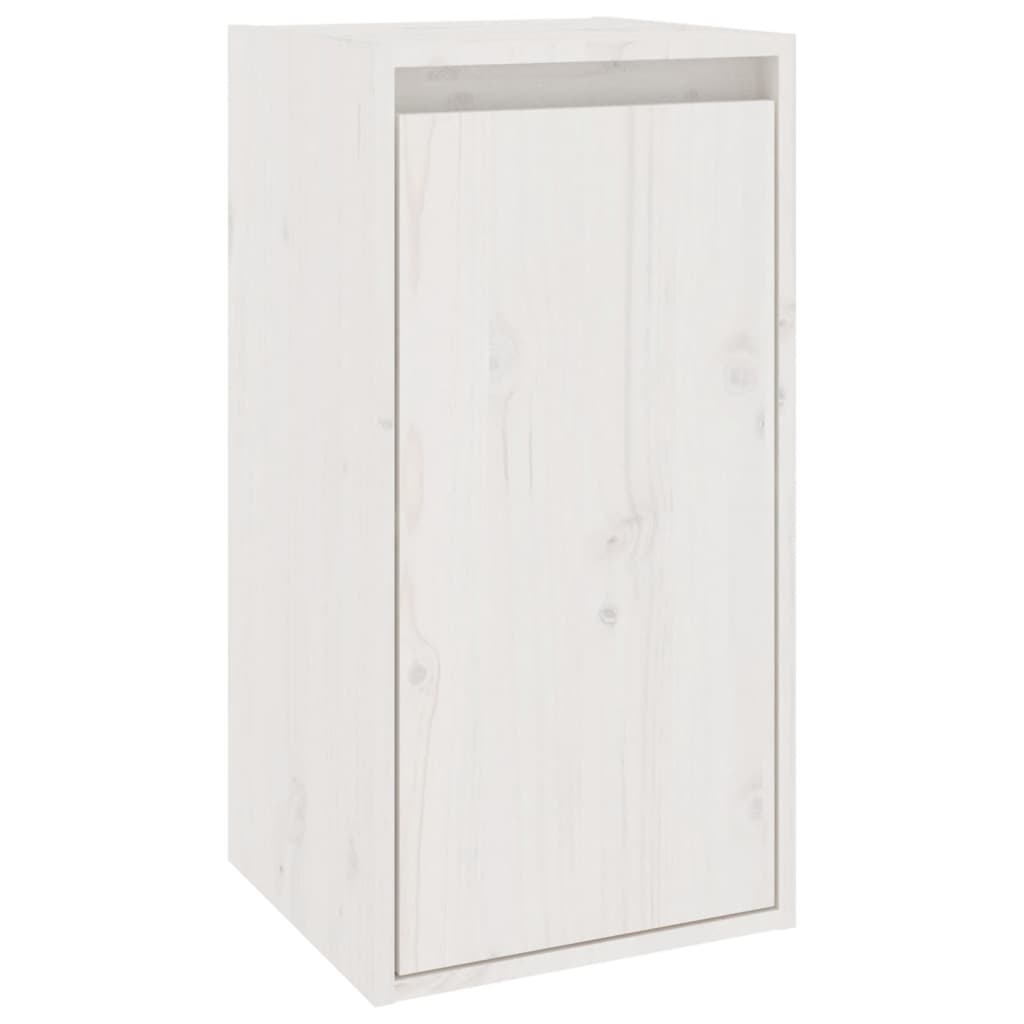 vidaXL TV Cabinets 2 pcs White Solid Wood Pine