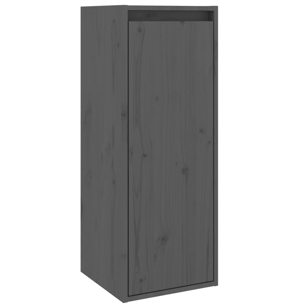 vidaXL TV Cabinets 2 pcs Grey Solid Wood Pine