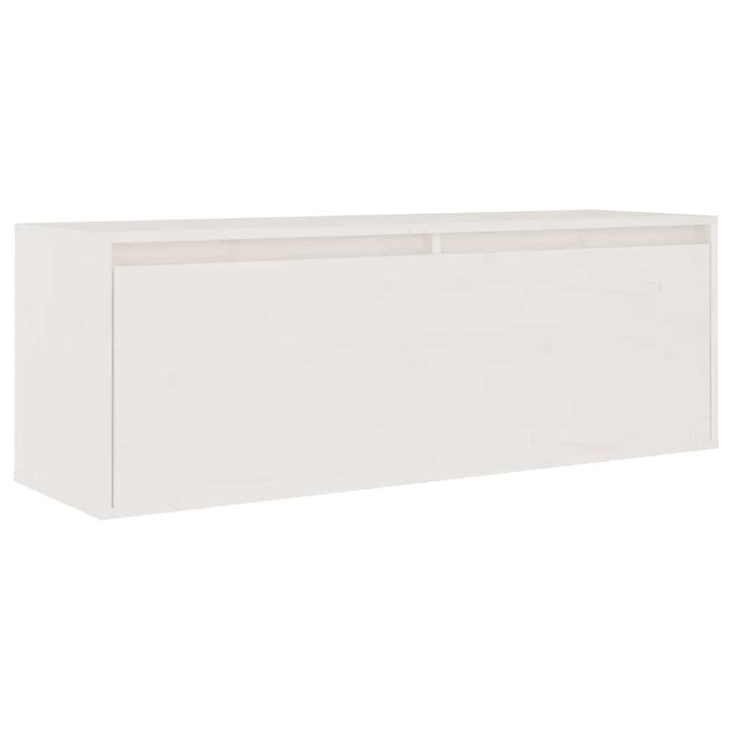 TV Cabinets 6 pcs White Solid Wood Pine