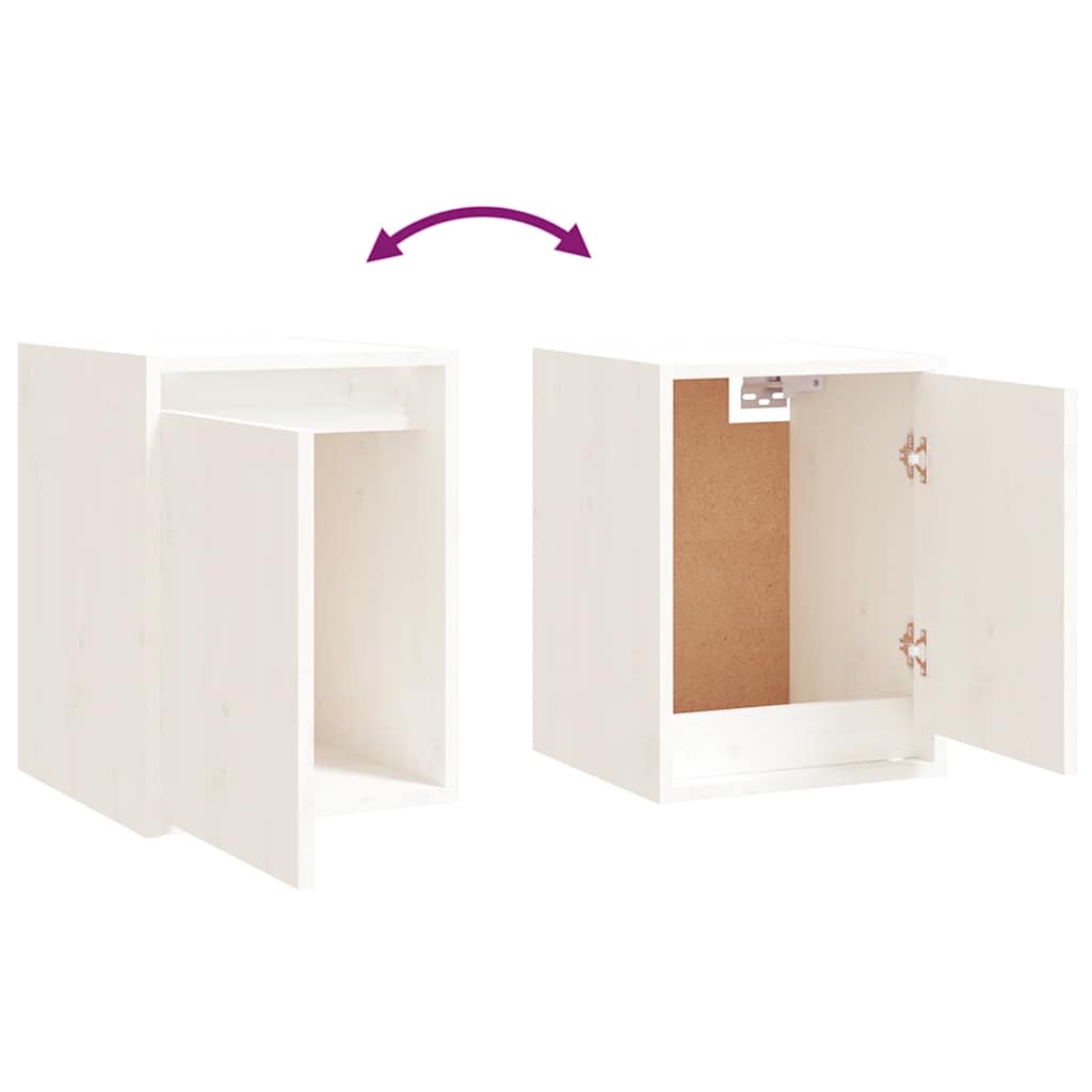TV Cabinets 6 pcs White Solid Wood Pine