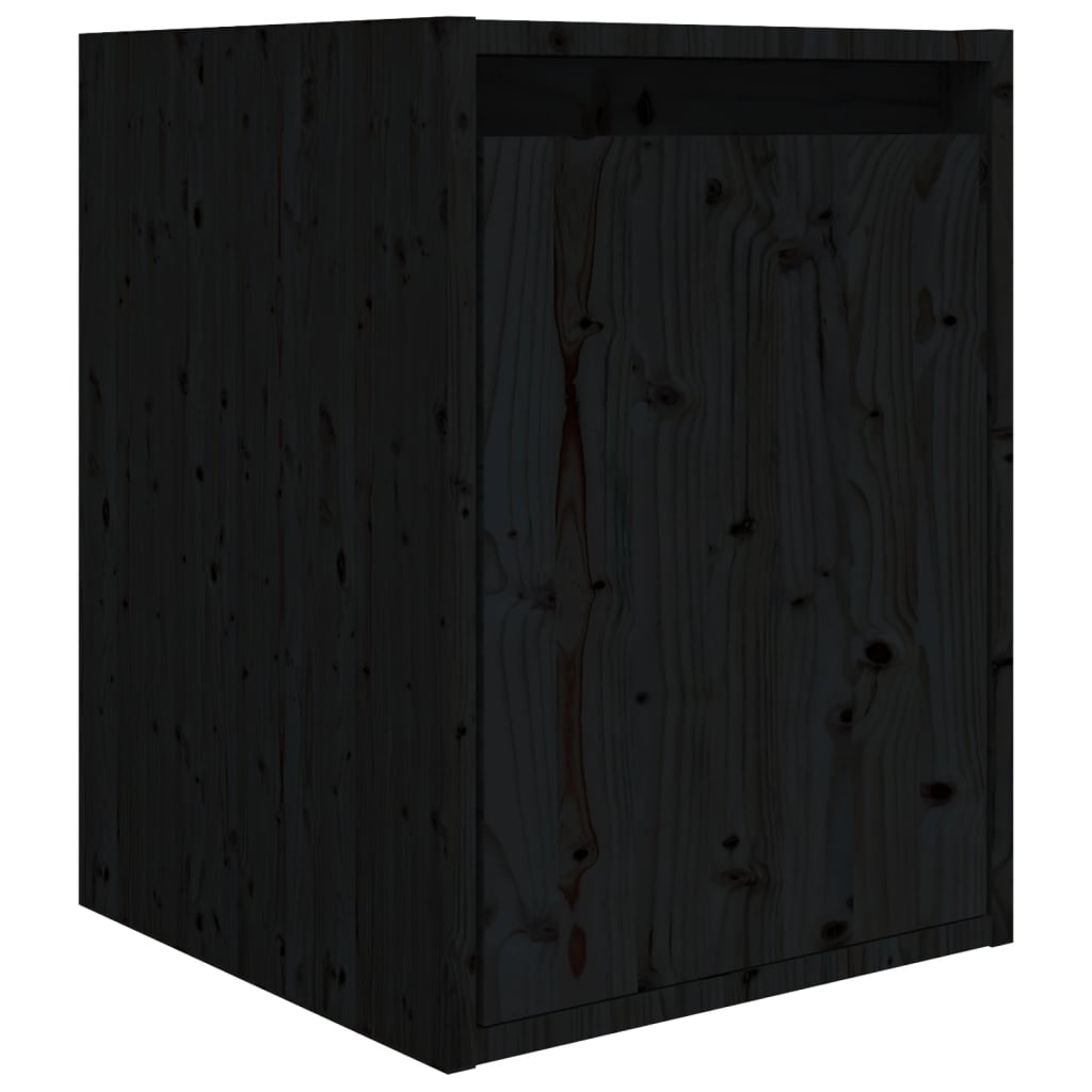 vidaXL TV Cabinets 5 pcs Black Solid Wood Pine