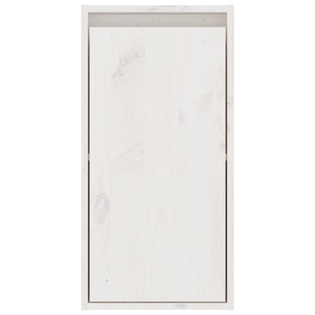 6 Piece TV Cabinet Set White Solid Wood Pine