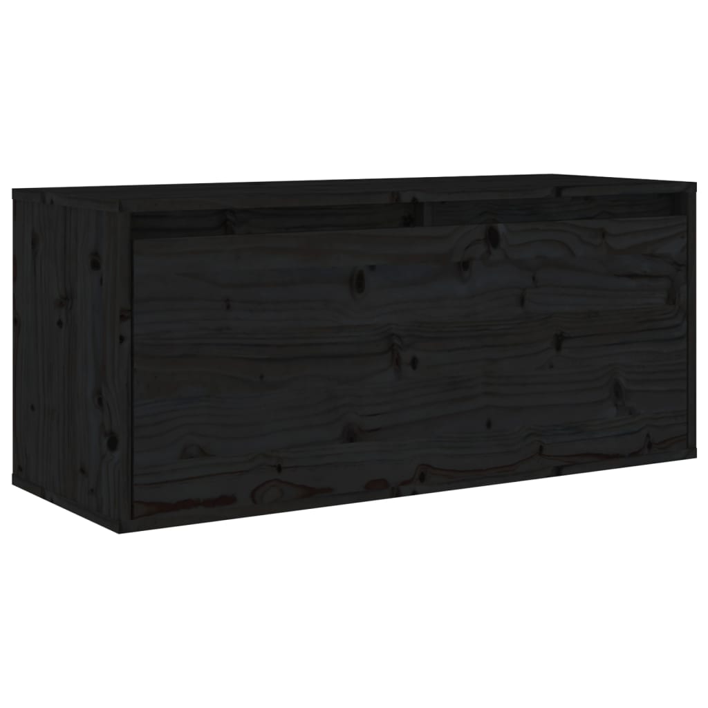 vidaXL TV Cabinets 5 pcs Black Solid Wood Pine